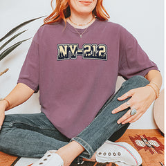 New York City 212 Area Code Skyline  Vintage Soft Unisex T-shirt 