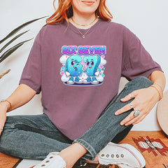 67 Six Seven Meme Kawaii Cloud Vintage Soft Unisex T-shirt 
