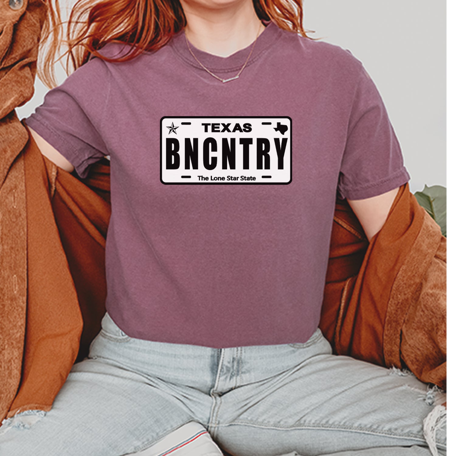 Texas License Plate BNCNTRY Vintage Soft Unisex T-shirt 