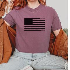 Redacted American Flag Vintage Soft Unisex T-shirt 