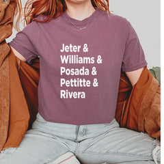 Jeter & Williams & Posada & Pettitte & Rivera Vintage Soft Unisex T-shirt 