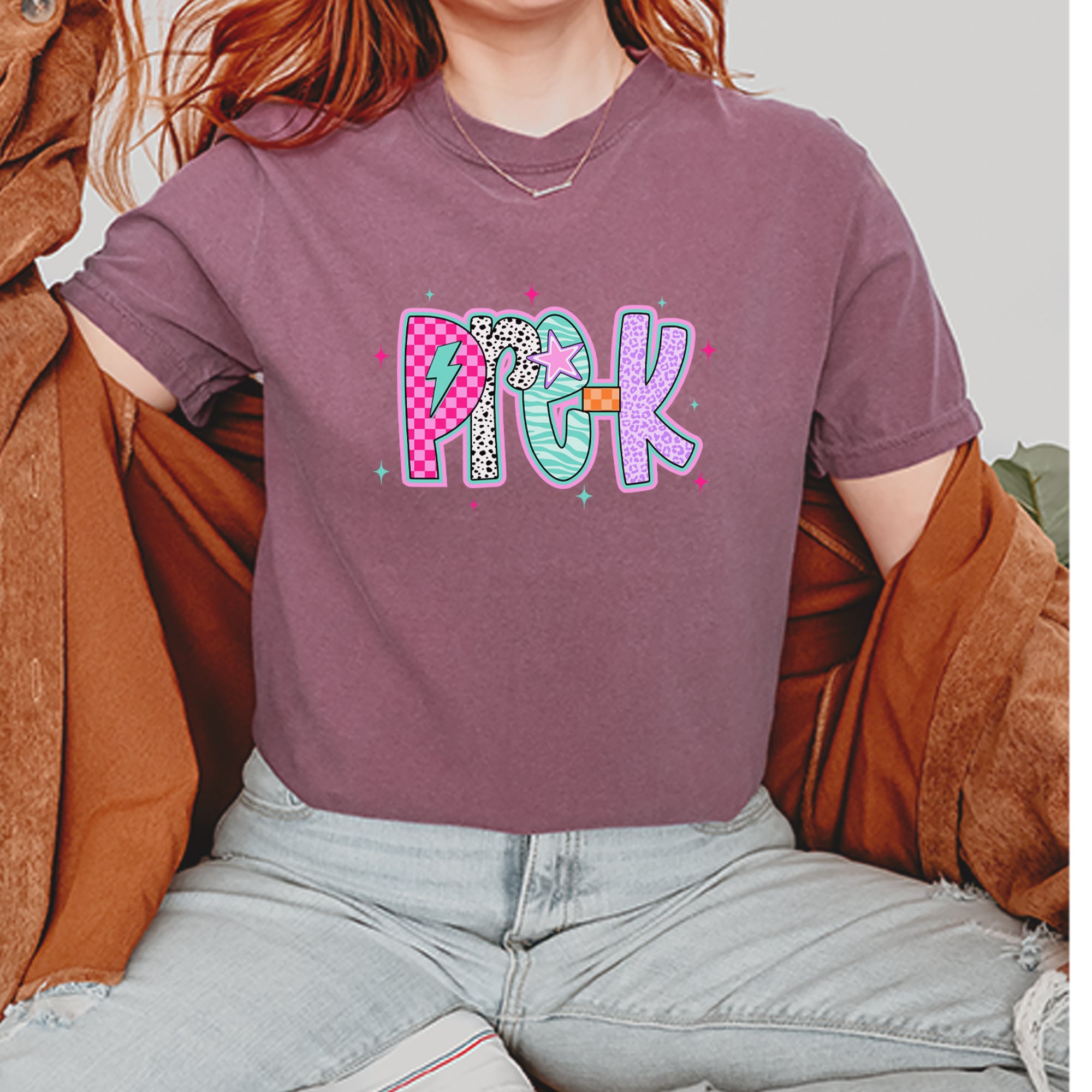 Pre-K Party Time Colorful Back to School Vintage Soft Unisex T-shirt 