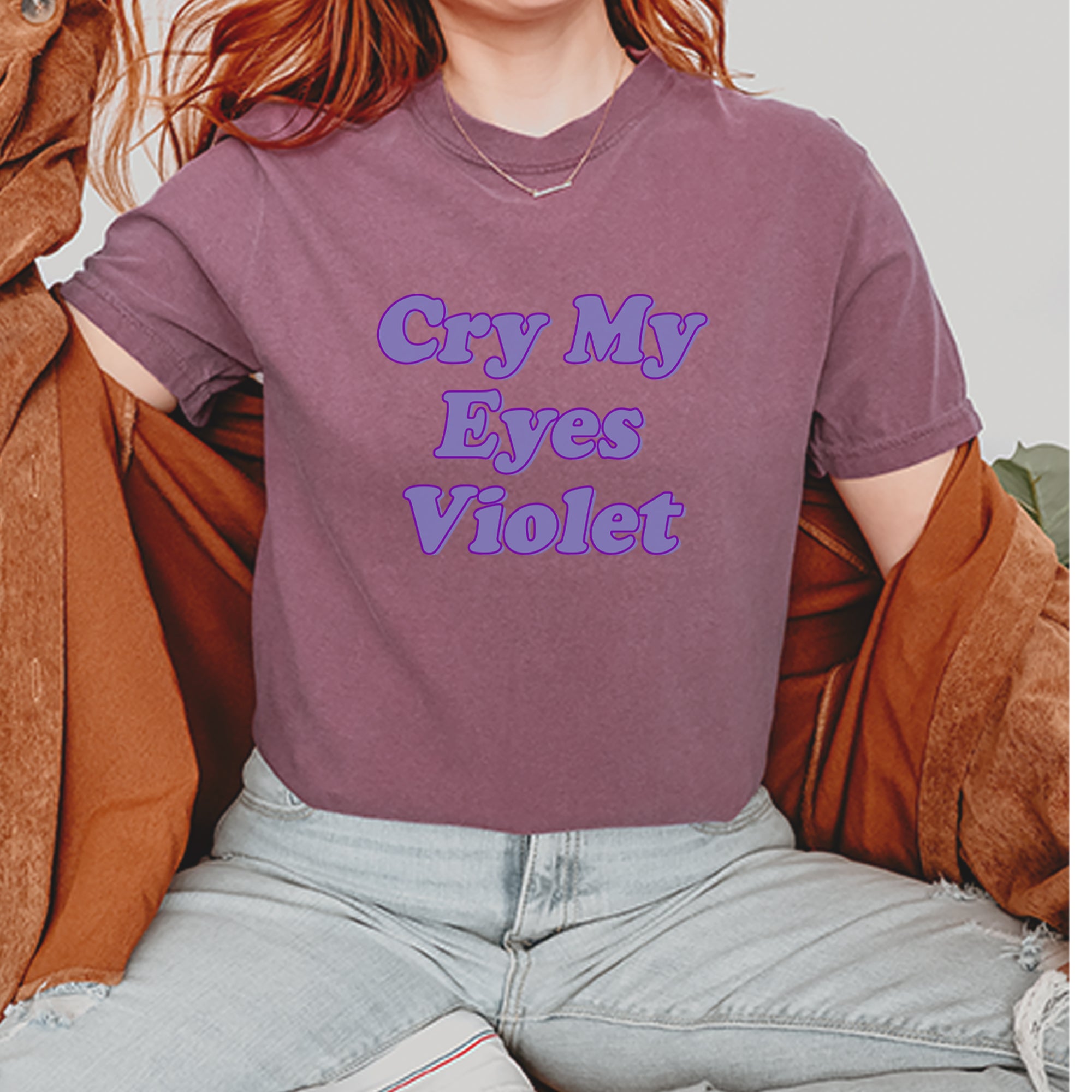 Cry My Eyes Violet Drama Queen Vintage Soft Unisex T-shirt 