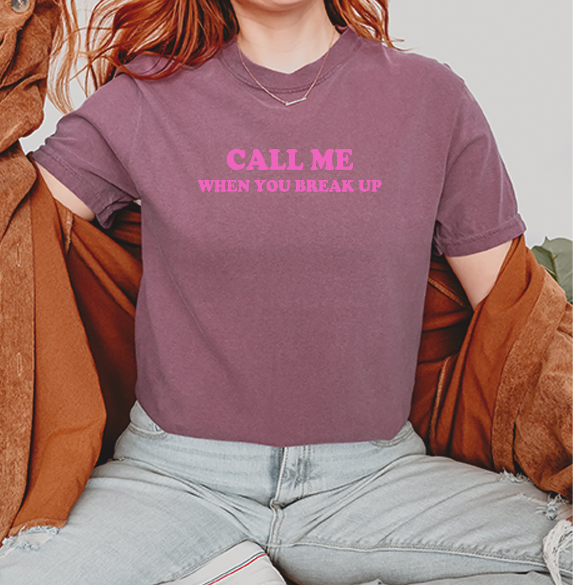 Call ME When You Break Up Vintage Soft Unisex T-shirt 