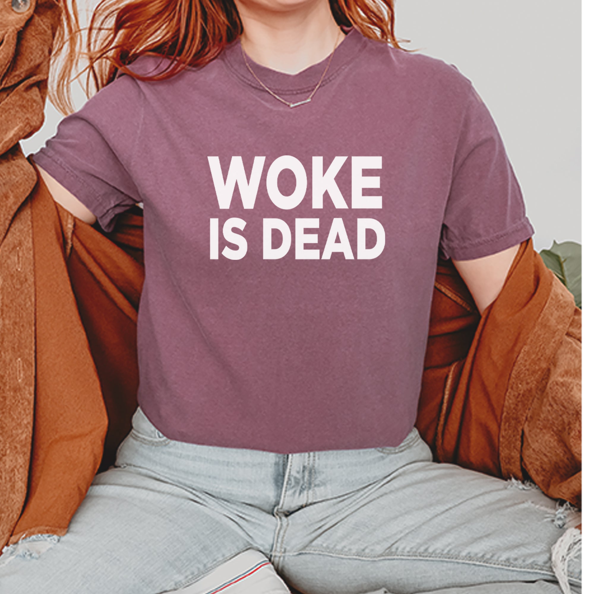 Woke Is Dead Satire Vintage Soft Unisex T-shirt 