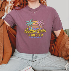 Golden Girls Forever Retro Sunset Vintage Soft Unisex T-shirt 