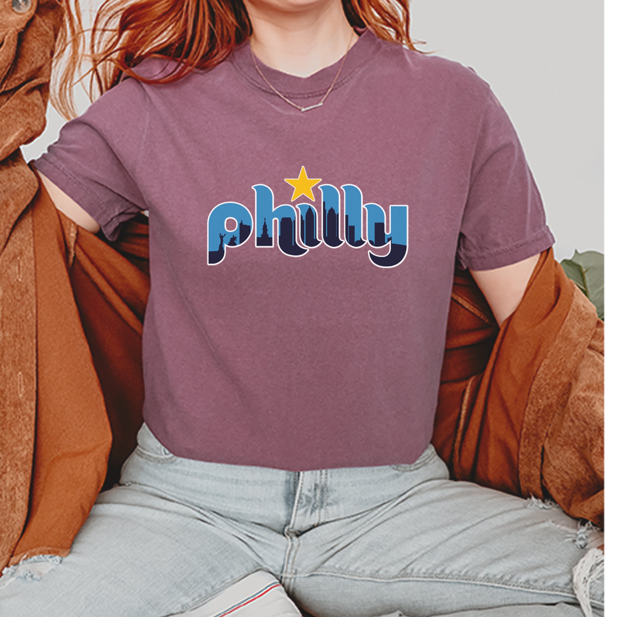 Skyline Philly Philadelphia Vintage Soft Unisex T-shirt 