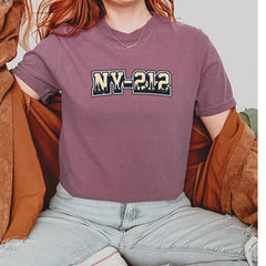 New York City 212 Area Code Skyline  Vintage Soft Unisex T-shirt 