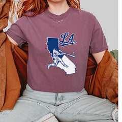 Los Angeles Baseball Batter Up Vintage Soft Unisex T-shirt 