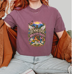 Tennessee Mountain Angel Wings Dolly Vintage Soft Unisex T-shirt 