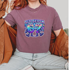 Six Seven 67 Retro Pixel Buddies Vintage Soft Unisex T-shirt 