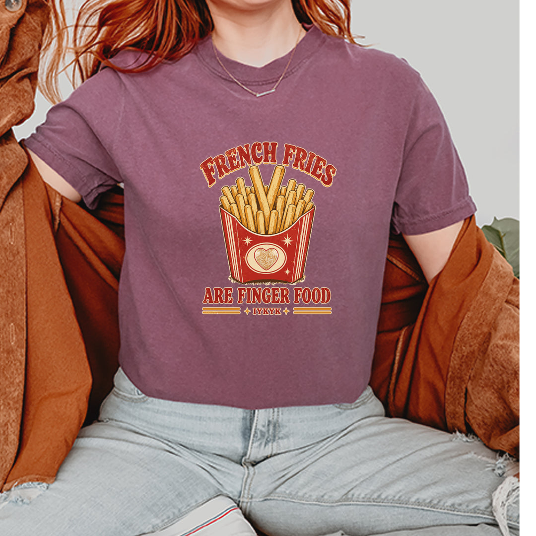 French Fries Are Finger Food IYKYK Vintage Soft Unisex T-shirt 