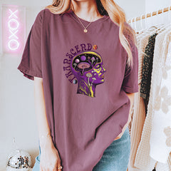 Psychedelic Cosmic Mushroom Head Vintage Soft Unisex T-shirt 