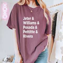 Jeter & Williams & Posada & Pettitte & Rivera Vintage Soft Unisex T-shirt 