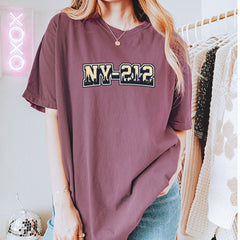 New York City 212 Area Code Skyline  Vintage Soft Unisex T-shirt 