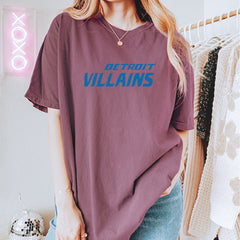 Detroit Villains Grit Football Vintage Soft Unisex T-shirt 