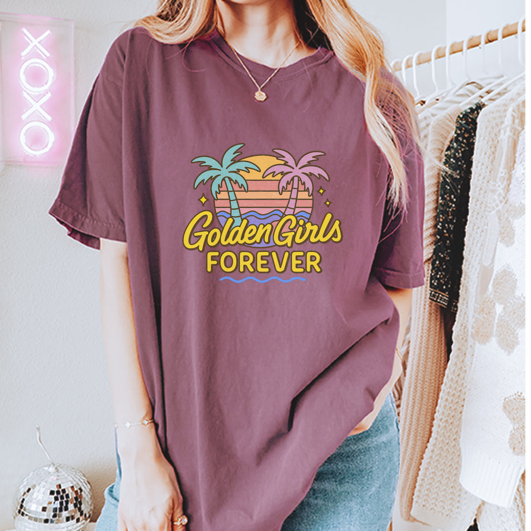 Golden Girls Forever Retro Sunset Vintage Soft Unisex T-shirt 