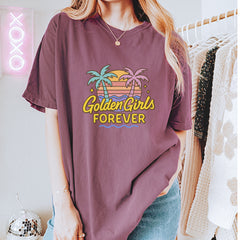 Golden Girls Forever Retro Sunset Vintage Soft Unisex T-shirt 