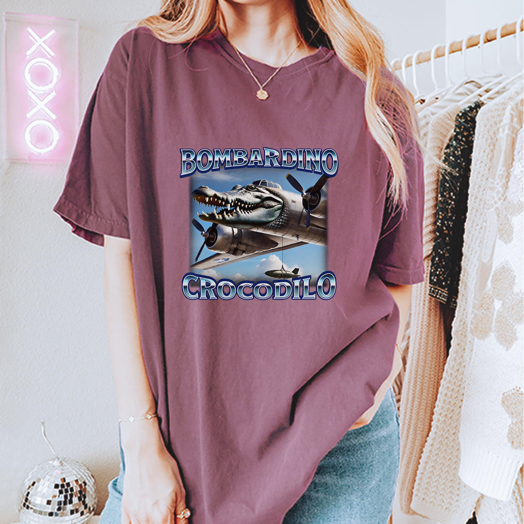 Bombardino Crocodilo Brainrot Vintage Soft Unisex T-shirt 