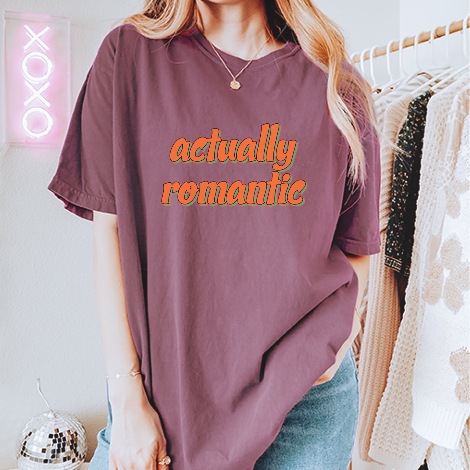 Actually Romantic Vintage Soft Unisex T-shirt 