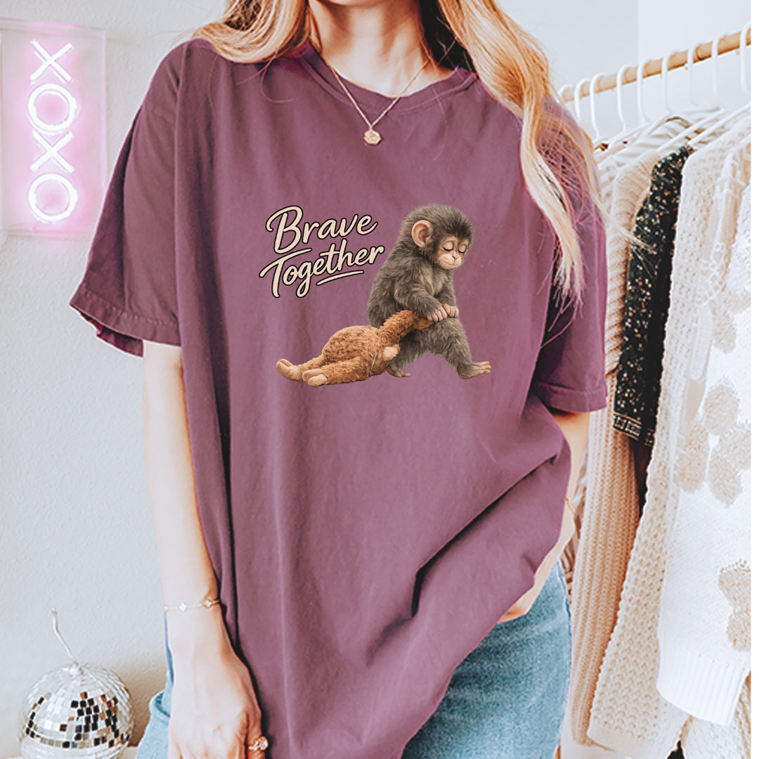 Punch Brave Together Stuffed Animal Vintage Soft Unisex T-shirt 