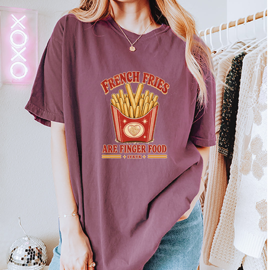 French Fries Are Finger Food IYKYK Vintage Soft Unisex T-shirt 