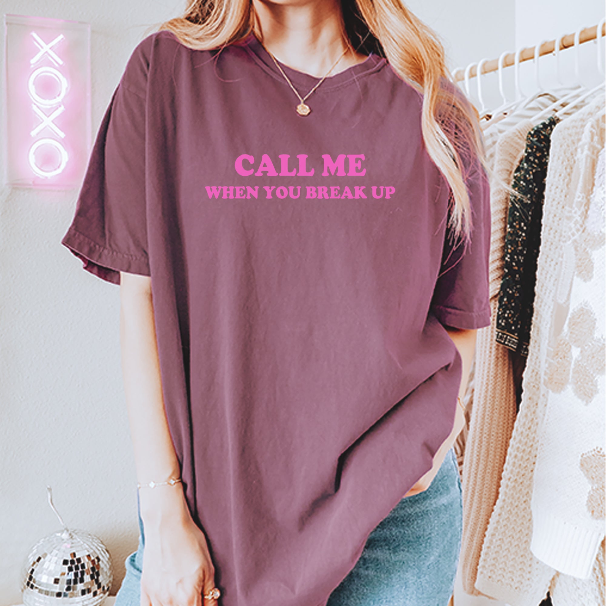 Call ME When You Break Up Vintage Soft Unisex T-shirt 