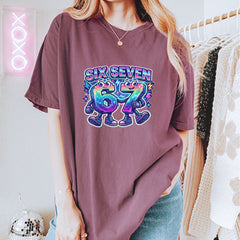 Six Seven 67 Retro Pixel Buddies Vintage Soft Unisex T-shirt 