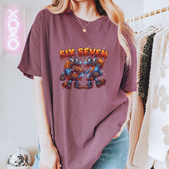 67 Lava Lightning Six Seven Meme Vintage Soft Unisex T-shirt 