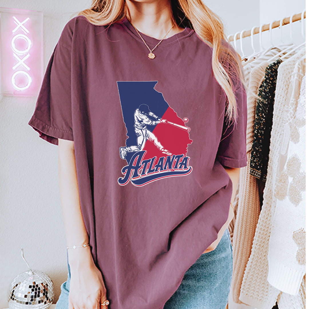Atlanta Georgia Batter Up Vintage Soft Unisex T-shirt 