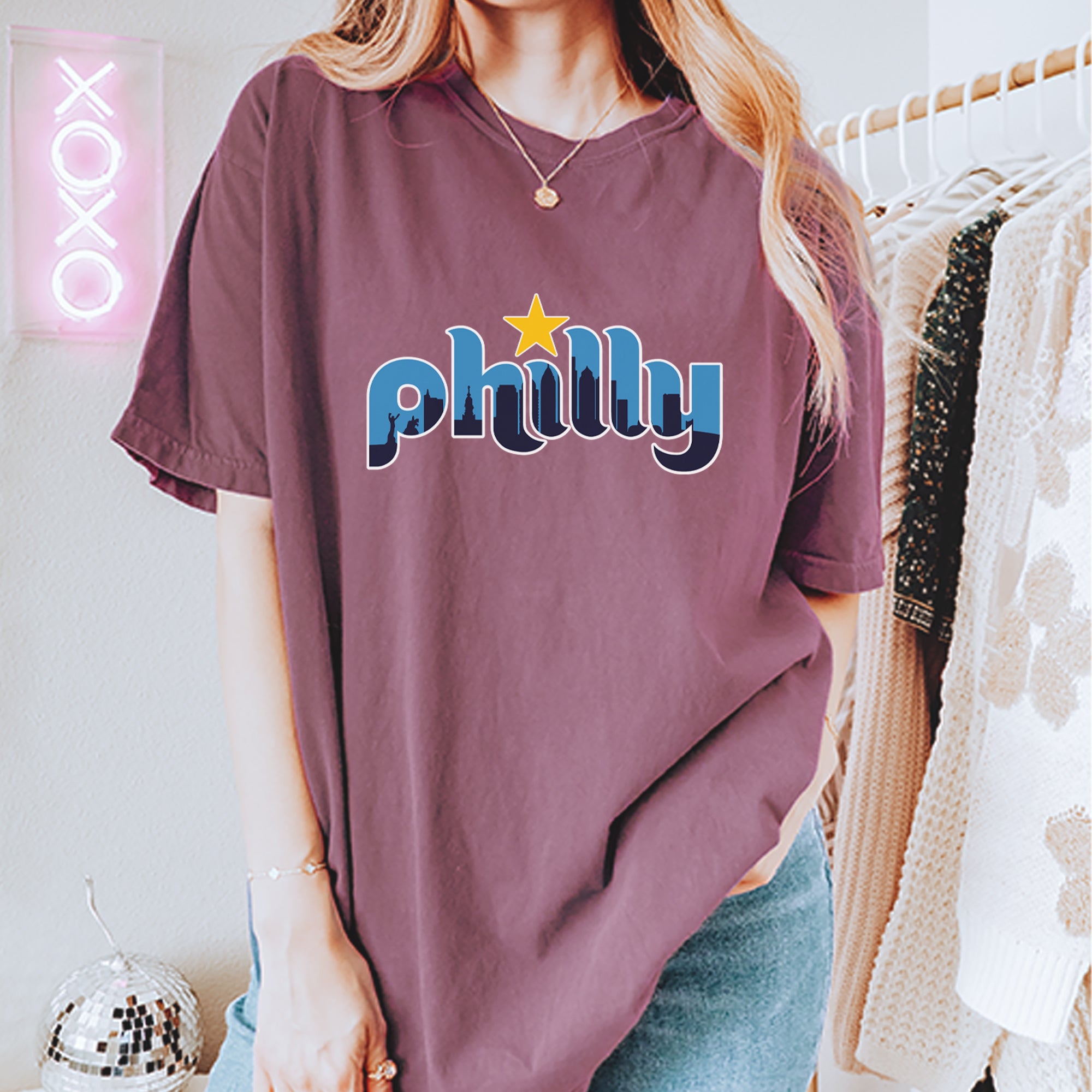 Skyline Philly Philadelphia Vintage Soft Unisex T-shirt 