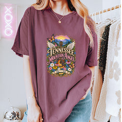 Tennessee Mountain Angel Wings Dolly Vintage Soft Unisex T-shirt 