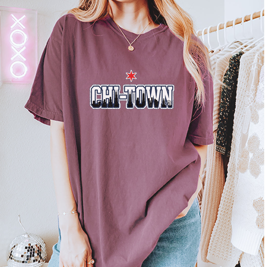 Chicago Chi-Town City Pride Vintage Soft Unisex T-shirt 