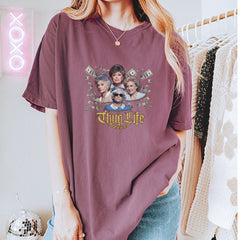 Golden Chain Thug Life Girls Vintage Soft Unisex T-shirt 