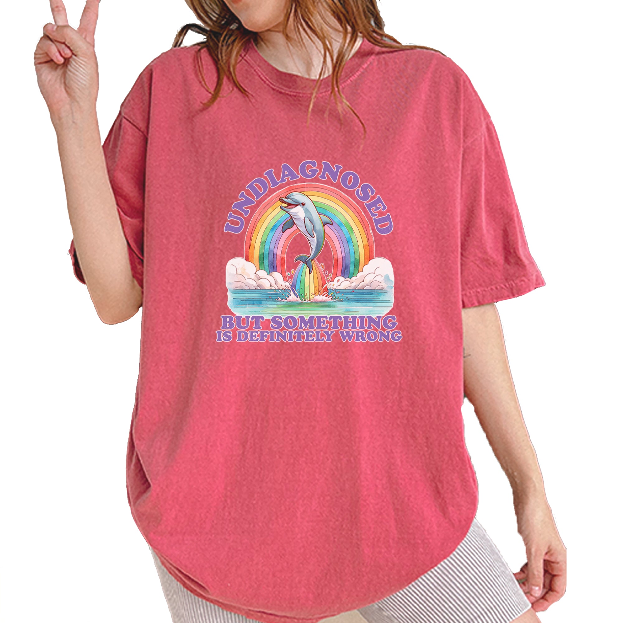 Undiagnosed But Something Is Definitely Wrong Vintage Soft Unisex T-shirt Brick