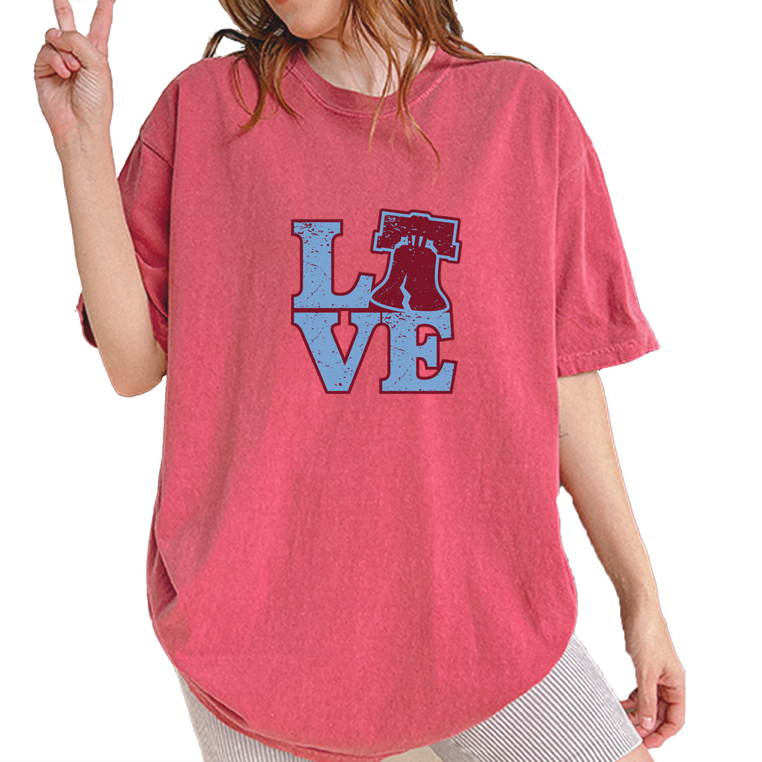 Love Philly Liberty Bell Vintage Soft Unisex T-shirt Brick