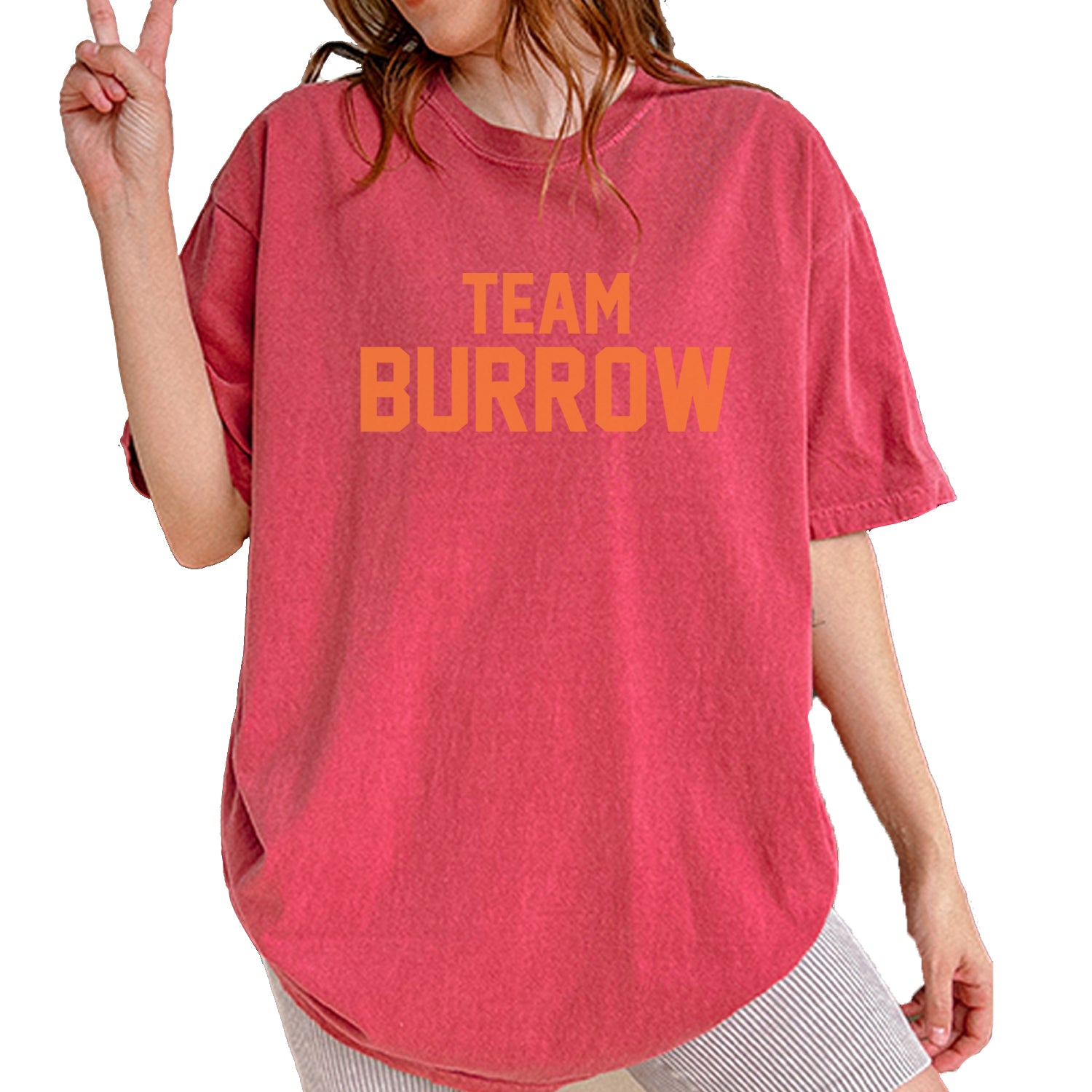 Team Burrow Cincinnati Vintage Soft Unisex T-shirt Brick