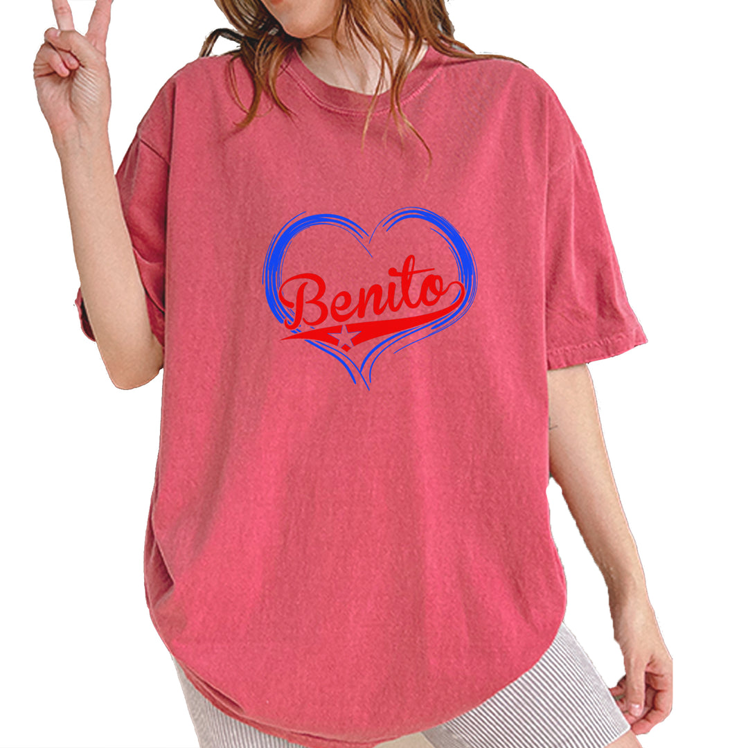 Benito Heart Puerto Rico Vintage Soft Unisex T-shirt Brick