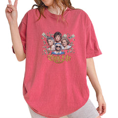 Golden Chain Thug Life Girls Vintage Soft Unisex T-shirt Brick
