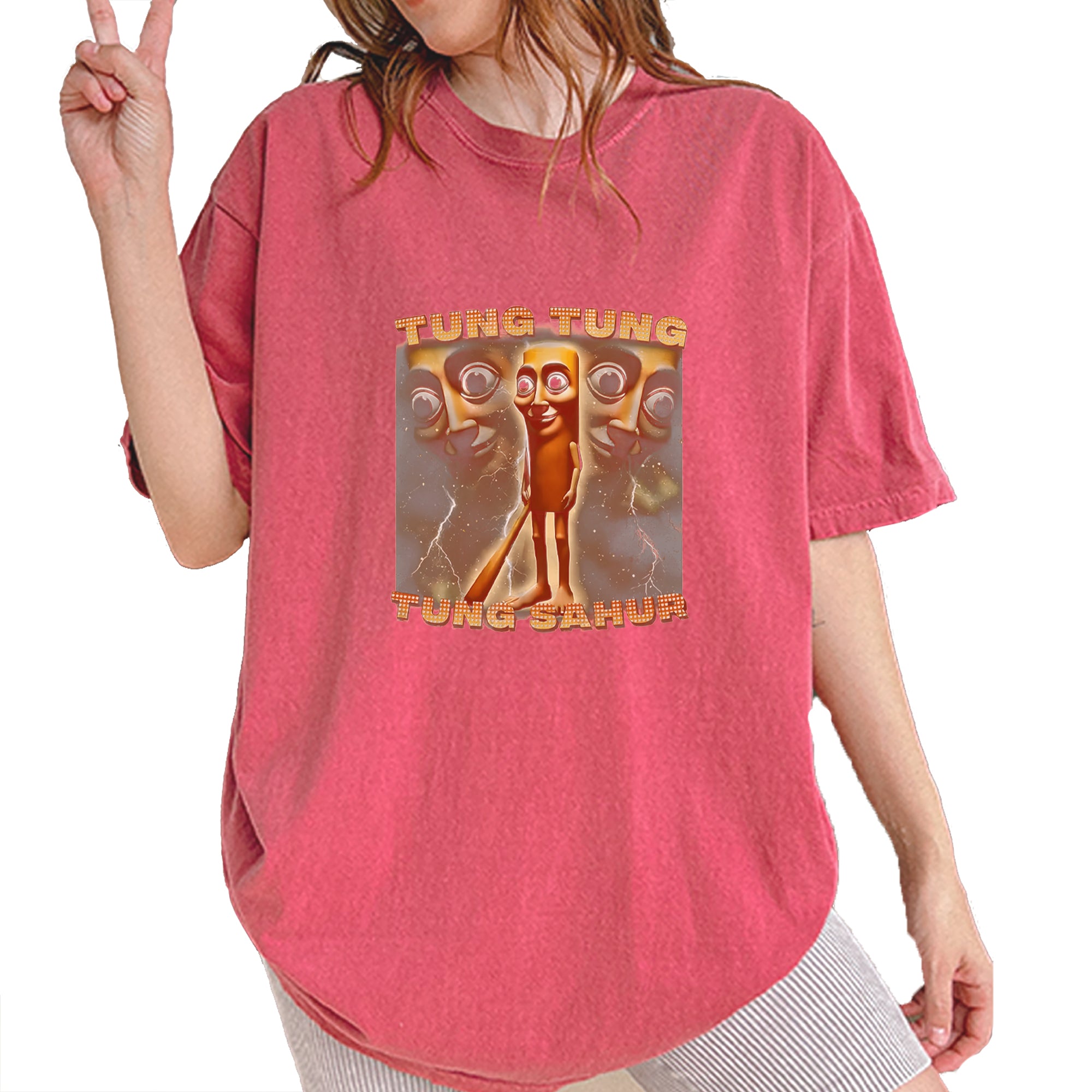 Tung Tung Tung Sahur Enforcer Vintage Soft Unisex T-shirt Brick