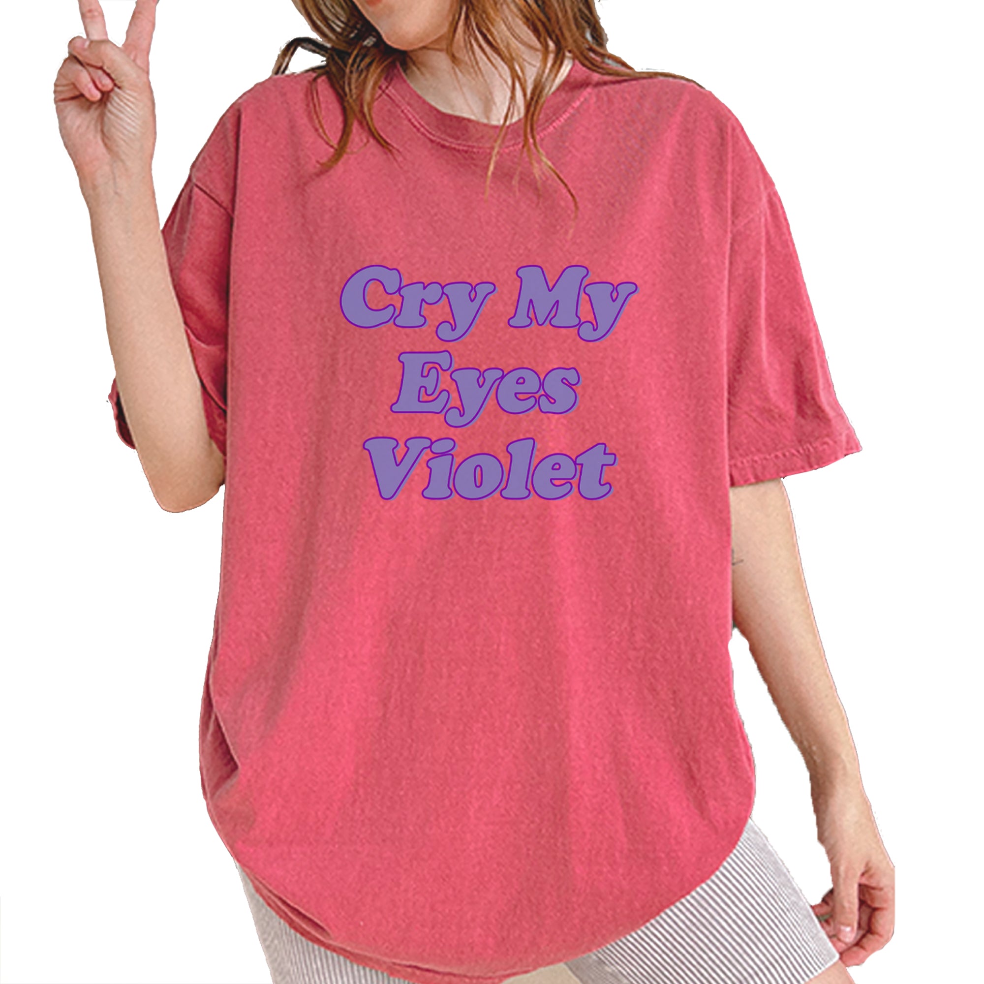 Cry My Eyes Violet Drama Queen Vintage Soft Unisex T-shirt Brick
