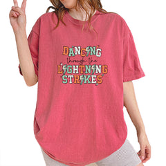 Dancing Through The Lightning Strikes Vintage Soft Unisex T-shirt Brick