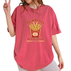 French Fries Are Finger Food IYKYK Vintage Soft Unisex T-shirt Brick