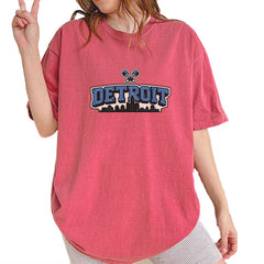 Detroit Motor City Retro Piston Vintage Soft Unisex T-shirt Brick