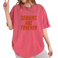 Sequins Are Forever Retro Glam Vintage Soft Unisex T-shirt Brick
