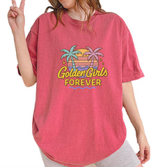 Golden Girls Forever Retro Sunset Vintage Soft Unisex T-shirt Brick