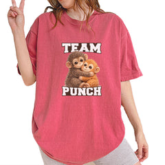 Team Punch Panchi-kun Monkey Vintage Soft Unisex T-shirt Brick