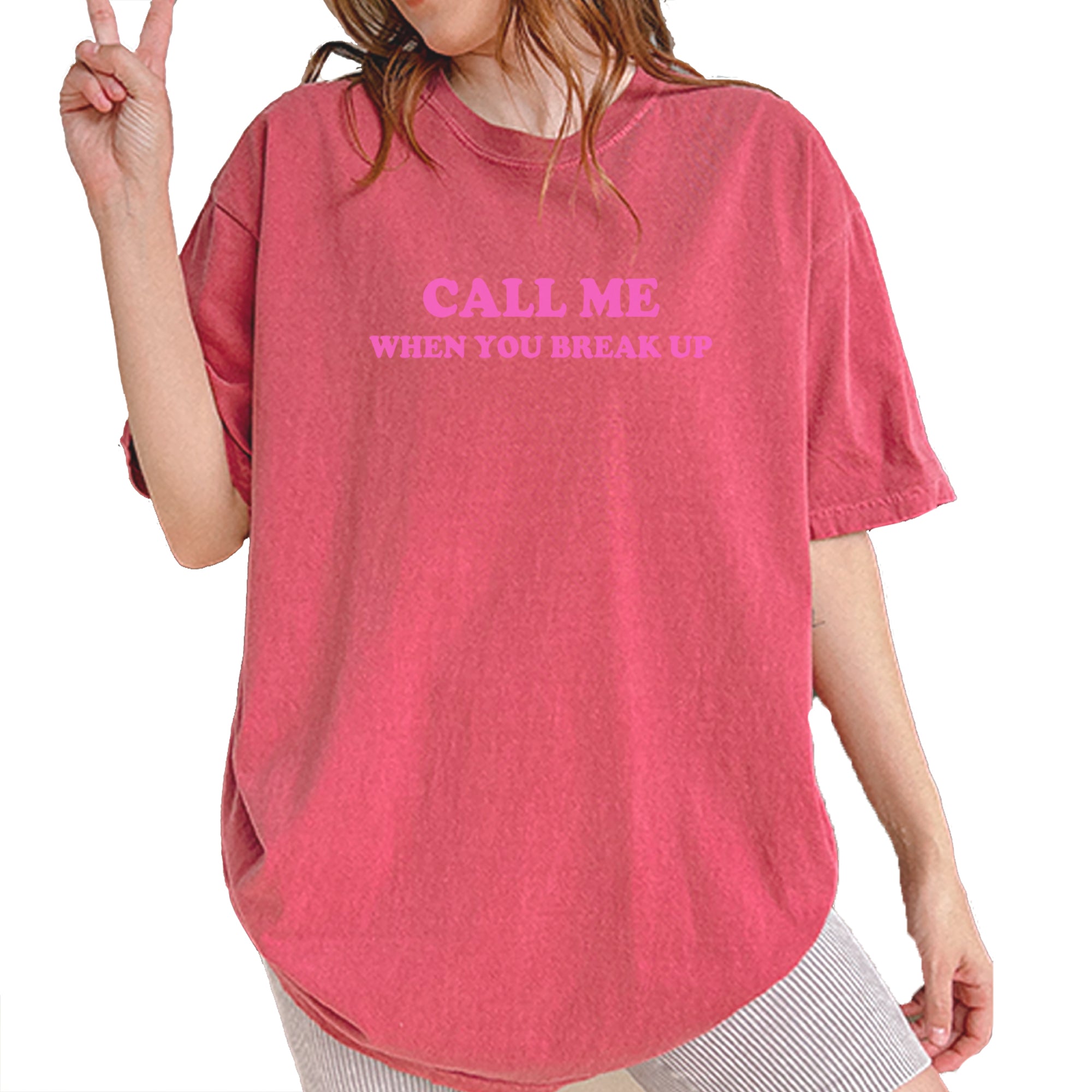 Call ME When You Break Up Vintage Soft Unisex T-shirt Brick