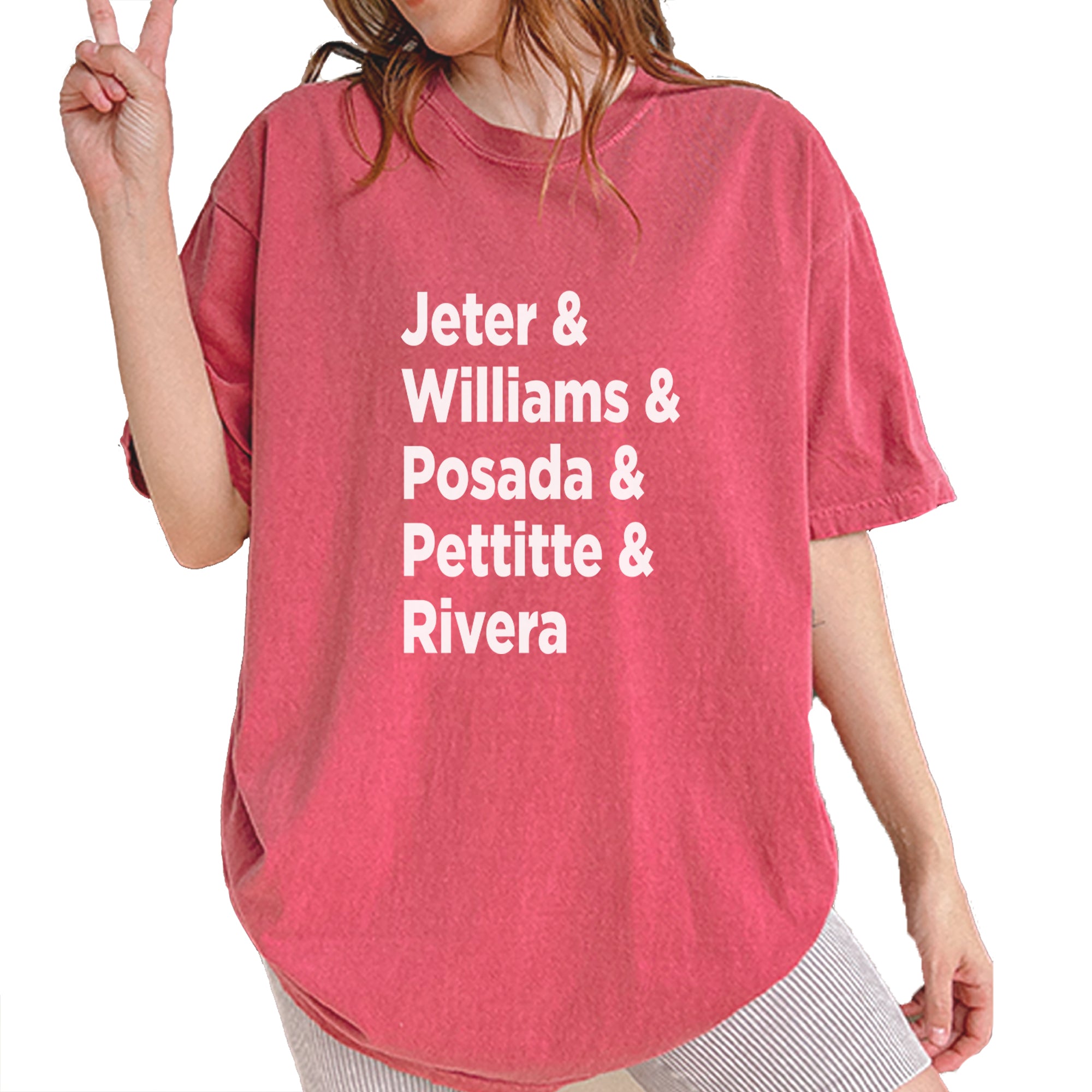 Jeter & Williams & Posada & Pettitte & Rivera Vintage Soft Unisex T-shirt Brick