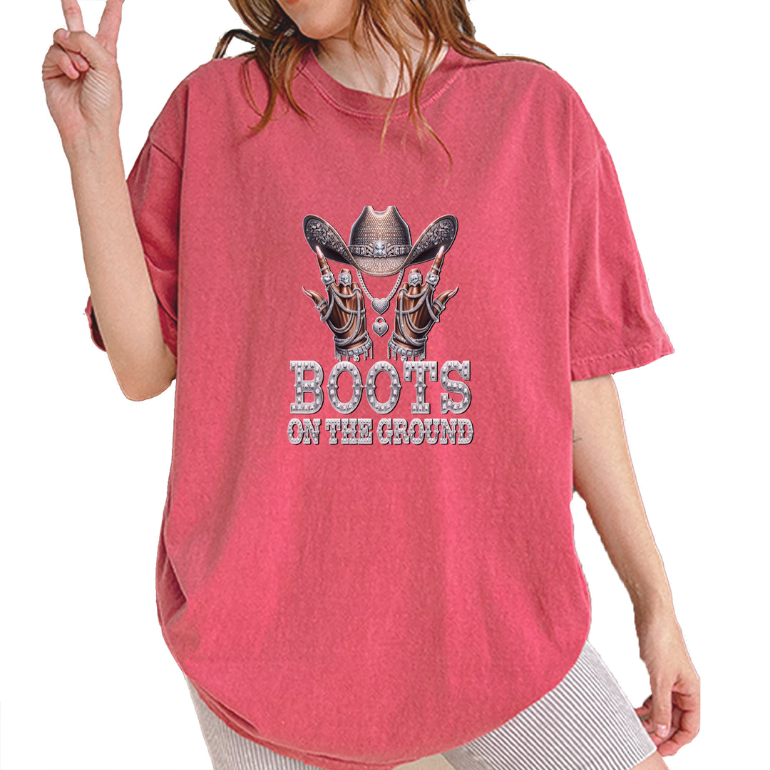 Boots On The Ground Bling Vintage Soft Unisex T-shirt Brick